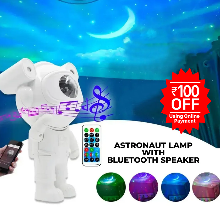 Galaxy Astronaut Projector with Moon, Clouds & Bluetooth