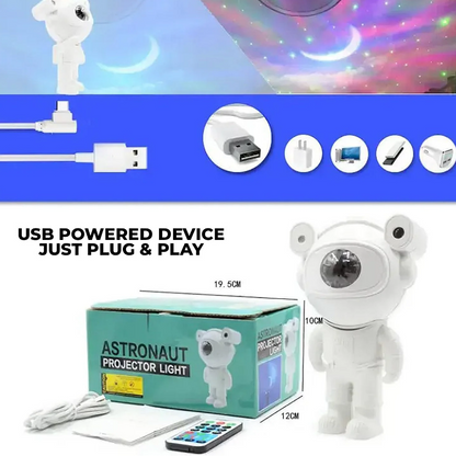 Galaxy Astronaut Projector with Moon, Clouds & Bluetooth